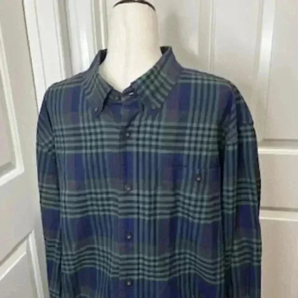 Orvis Green And Blue Plaid Long Sleeve Button Up‎ Shirt Mens Sz XL EUC - Picture 8 of 12